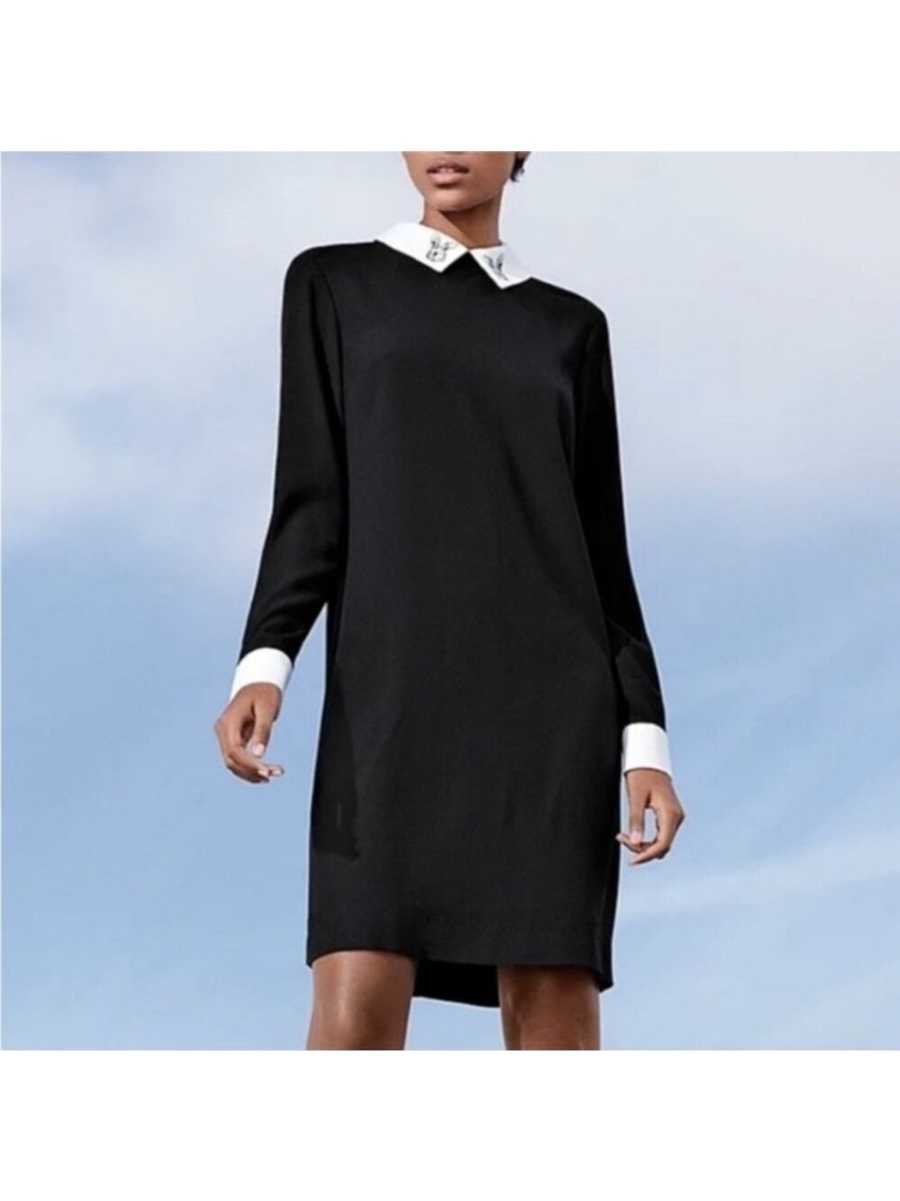 Victoria Beckham for Target Black Dress with White Accents